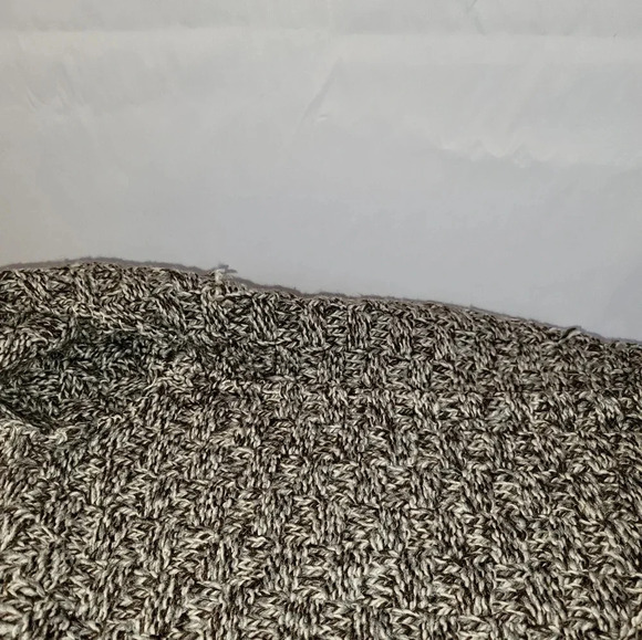 Vintage  Handmade Sweater Brown and White Knitted Zipper front - Picture 11 of 12